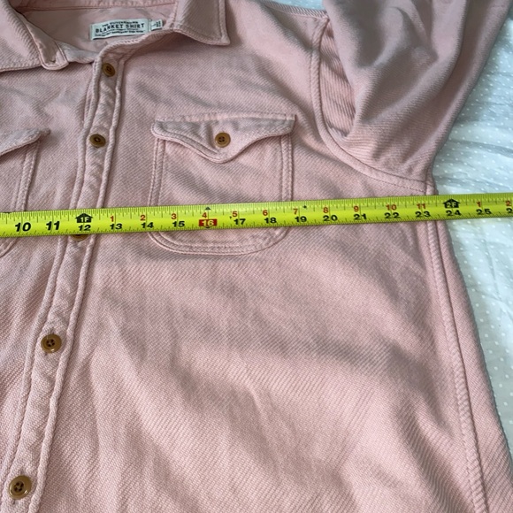 OUTERKNOWN Chroma Blanket Shirt Womens Size L peach Button Up - Picture 9 of 11
